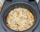 松茸のお吸い物を使った炊き込みご飯作り方4写真