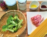 ブロッコリーとベーコンの塩麹パスタ作り方1写真