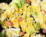 簡単✨キャベツとウインナーと卵の春パスタ作り方3写真