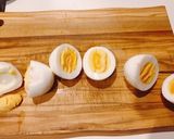 【簡単】鶏むね肉と茹で卵のマスタード和え作り方1写真