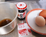 のりの佃煮で☆だし巻き卵作り方1写真