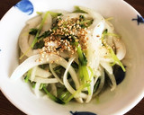 簡単！シャキシャキ新玉ねぎと豆苗のナムル作り方8写真