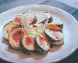 63℃ 桜餅巻き 春の鶏むねロールチキン作り方32写真