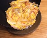 m節約☆もやしとカニカマの中華たまご丼作り方4写真