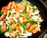 超簡単！ナポリタン風野菜炒め玉子乗せ！！作り方4写真