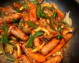 超簡単！ナポリタン風野菜炒め玉子乗せ！！作り方6写真