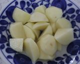 新じゃがとほうれん草の鶏肉炒め作り方1写真