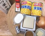 缶詰で！コーンと豆腐のポタージュ作り方1写真