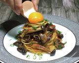 霜降り和牛とキノコのすき焼き風パスタ♪ૢ作り方24写真