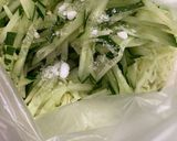 千切りキャベツときゅうりのごまマヨサラダ作り方1写真