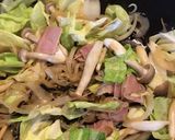 春キャベツとベーコン塩昆布のパスタ作り方4写真