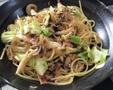 春キャベツとベーコン塩昆布のパスタ作り方6写真