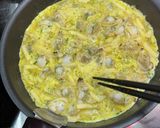 長芋とアサリの卵焼き作り方3写真