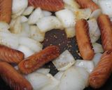 玉ねぎとソーセージのクレージーソルト炒め作り方3写真