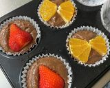 いちごとオレンジの米粉チョコマフィン作り方4写真