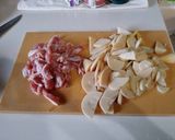 タケノコと鶏肉の煮物♪作り方1写真