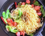 明太子とチョリソーのスパイシー焼きそば作り方11写真