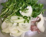 豚肩ロースと豆苗の胡麻油シャンタン炒め作り方2写真