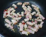 簡単！タケノコと菜の花のペペロンチーノ作り方4写真