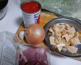 豚肉とタケノコのエスニック風トマト煮込み作り方1写真