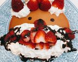 ピンクの苺パンケーキ作り方4写真