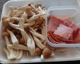 シメジとベーコンの和風パスタ作り方1写真