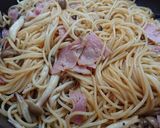 シメジとベーコンの和風パスタ作り方4写真
