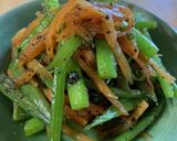 あしたばの茎とにんじんのきんぴら作り方3写真