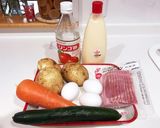 定番！カリカリベーコン入りポテトサラダ作り方1写真