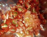 基本のフレッシュトマトとニンニクのパスタ作り方1写真