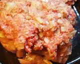 チキンの上にハンバーグ作り方7写真