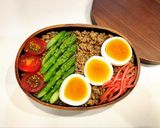 のっけ弁当(豚そぼろ)作り方1写真