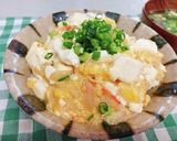 お豆腐とカニカマのたまご丼作り方7写真