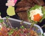 卯月12　ステーキ丼弁当作り方2写真