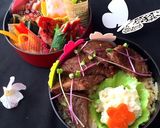 卯月12　ステーキ丼弁当作り方8写真
