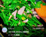 かき菜のベーコン炒め作り方6写真