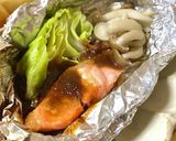 鮭と春キャベツのごま味噌ホイル焼き*+作り方15写真