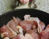 リカちゃん♡鶏肉 絹さや白だしで炊いたん作り方5写真