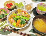 今日の夕飯のおかずは、かた焼きそば♬作り方10写真