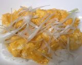 カニカマとネギの甘酢あんかけ玉子丼作り方13写真
