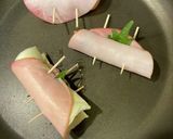 ウィンナーの大葉ハムロール♪お弁当に作り方3写真