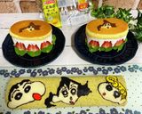 ヤマザキ北海道チーズ蒸しケーキで♡みさえ作り方6写真