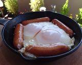 スキレットで目玉焼き作り方1写真