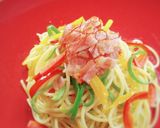 ラスタカラーでこんにちは！ペペロンチーノ作り方7写真