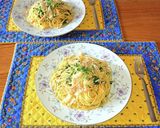 優しい春味✨筍と春キャベツの明太子パスタ作り方4写真