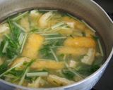 5分で完成！水菜と卵の味噌汁♪シャキふわ作り方4写真