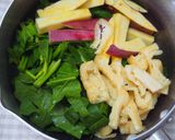 時短!ほうれん草とさつま芋の味噌汁♪作り方2写真