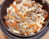 菊いもとたけのこの炊き込みご飯作り方6写真