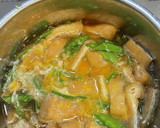 キヌサヤと油揚げの卵とじ作り方4写真