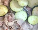 ラー油で♡豚バラと茄子のニラつけうどん作り方3写真